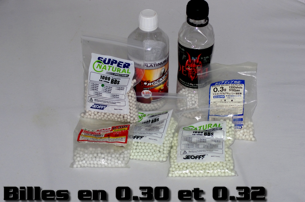 Billes Airsoft bio pas chers, chargeur, sachet, biberon, 0.20g